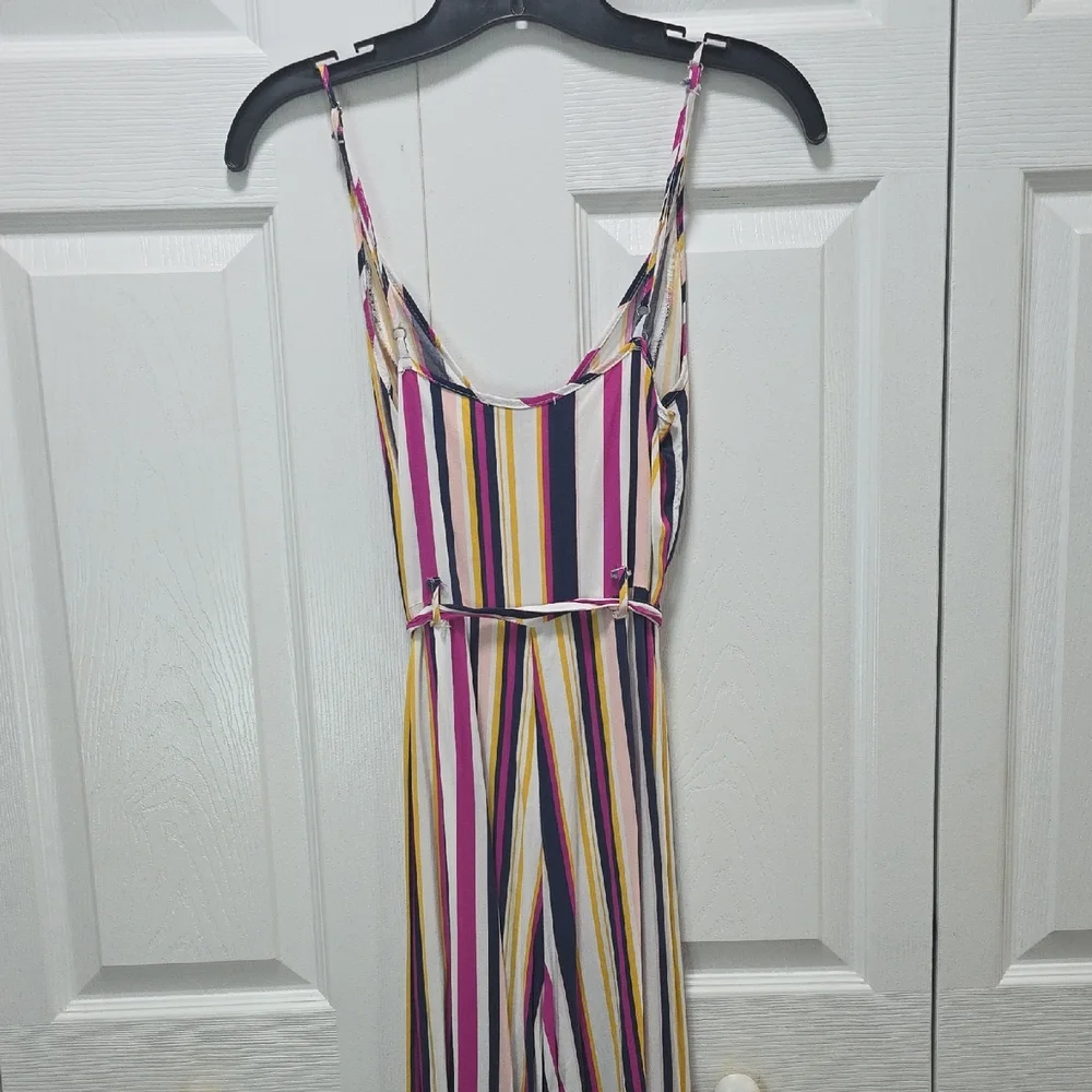 Forever 21 Multi Color Striped Jumpsuit Size Small - Picture 8 of 11